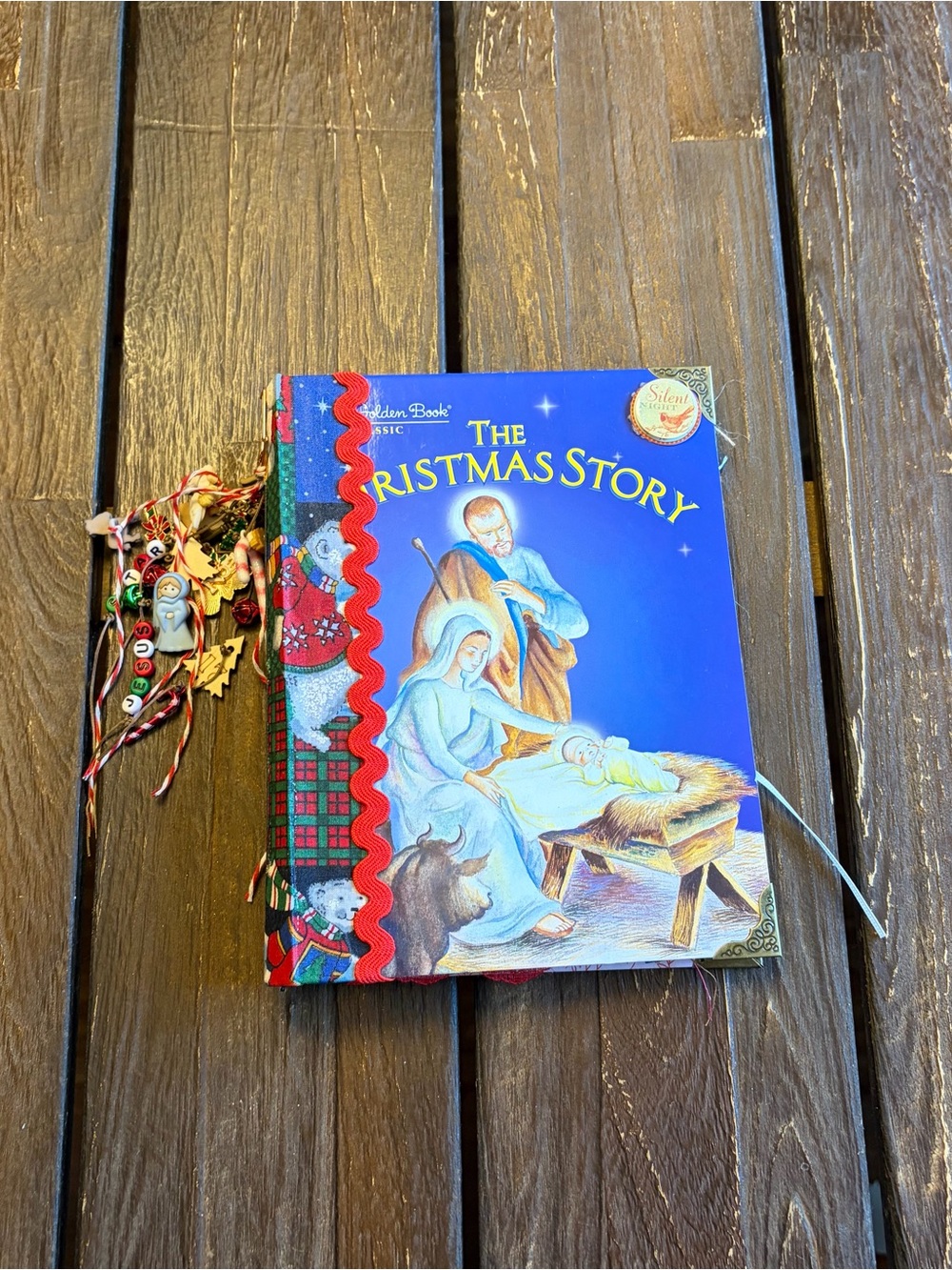Christmas Junk Journal Little Golden Book The Christmas Story Decorated 2 Sig